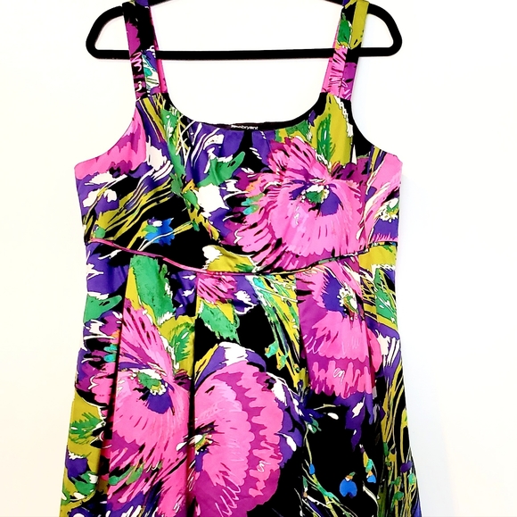 14 Lane Bryant Fit & Flare Empire Waist Floral Print Sun Dress - Picture 8 of 11